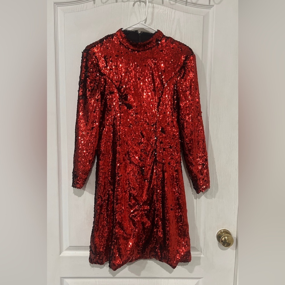 Red Sequin Dress